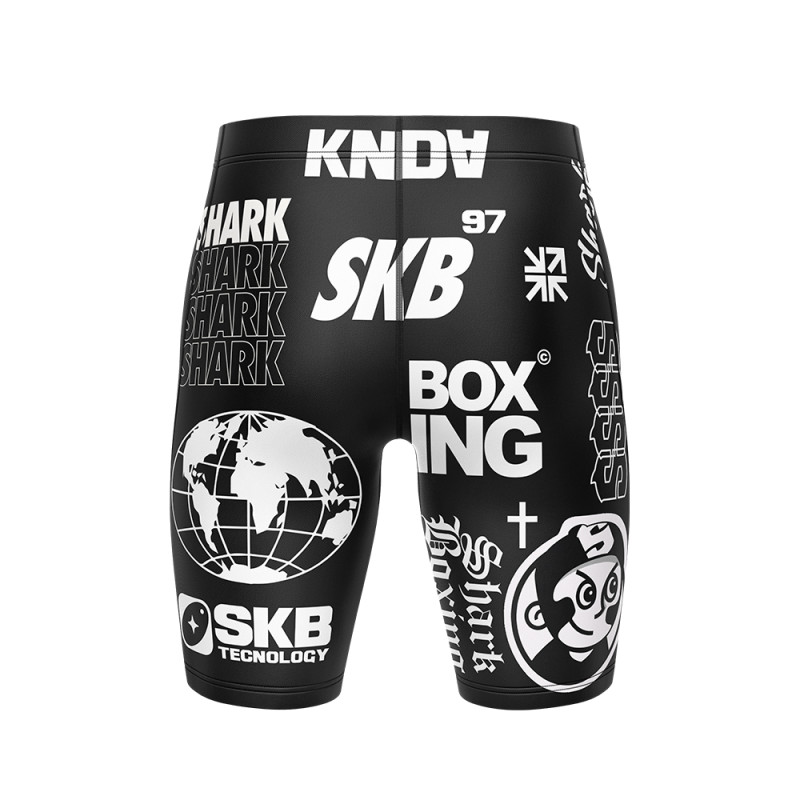 Short de Boxeo de Licra SKB97 Negro | SHARK BOXING
