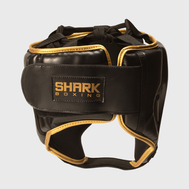 "Casco de Boxeo SFK 3.0 Negro/Oro | SHARK BOXING"