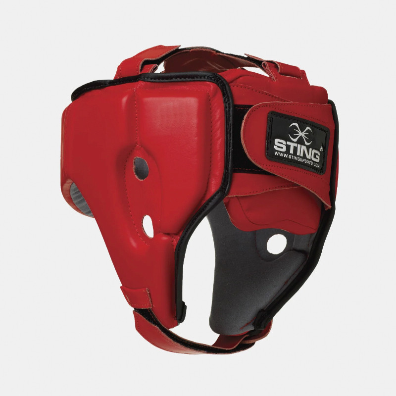 CASCO DE BOXEO STING  HOMOLOGADO IBA ROJO