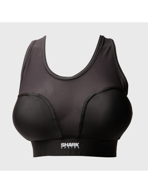 Peto Femenino de Boxeo Arquer Negro | SHARK BOXING