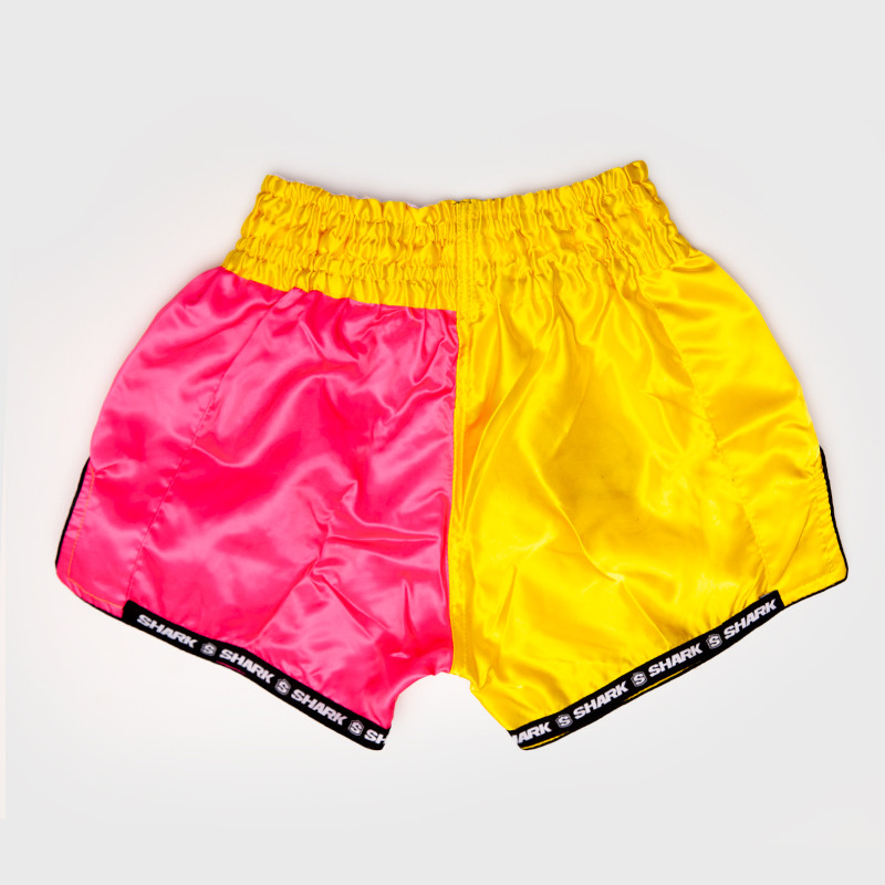 Short Muay Thai Rainbow Amarillo/ Rosa