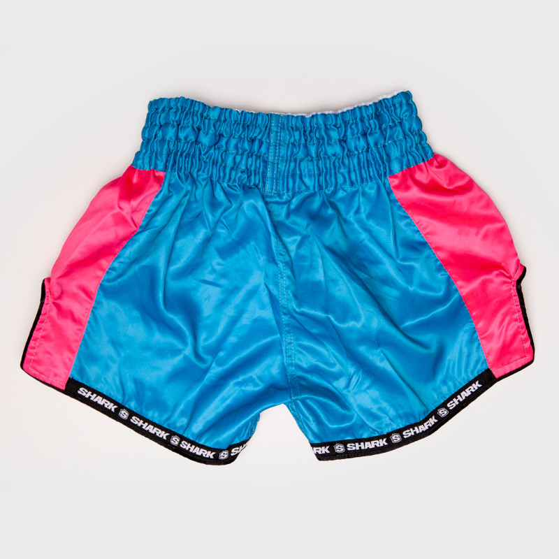Short de Muay Thai o Kick Boxing - Shark Boxing - Rainbow Azul