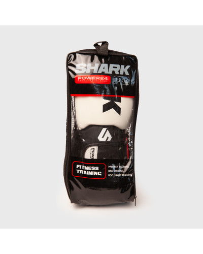 "Guante de Boxeo POWER 24 Blanco/Negro | SHARK BOXING"