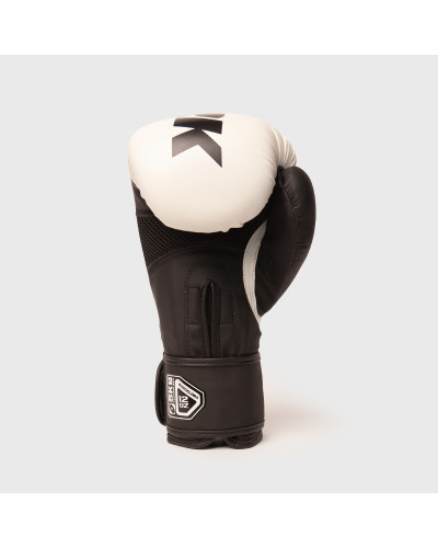 "Guante de Boxeo POWER 24 Blanco/Negro | SHARK BOXING"