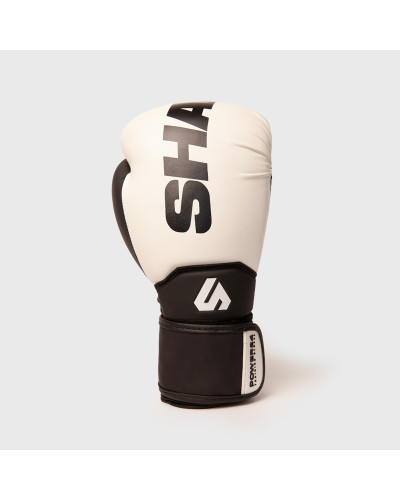 "Guante de Boxeo POWER 24 Blanco/Negro | SHARK BOXING"