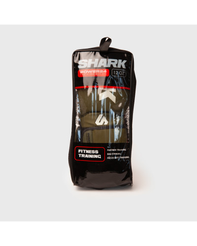 "Guante de Boxeo POWER 24 Kaki/Negro | SHARK BOXING"