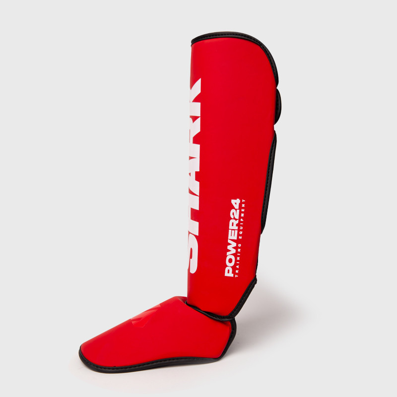 "Espinillera POWER 24 Rojo | SHARK BOXING"