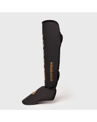 "Espinillera POWER 24 Negro/Oro | SHARK BOXING"