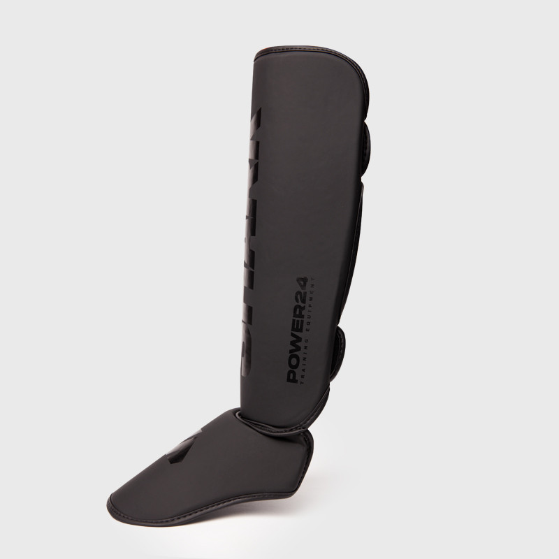"Espinillera POWER 24 Negro/Blanco | SHARK BOXING"