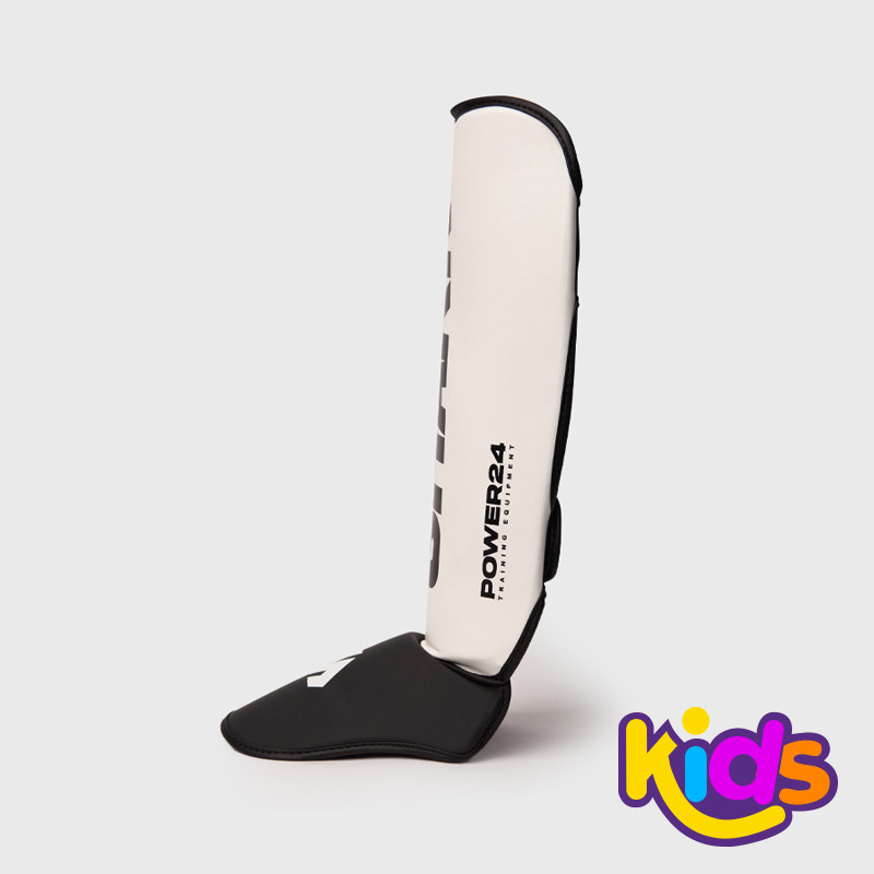 "Espinillera Infantil de  Kid POWER 24  Blanca  | SHARK BOXING"