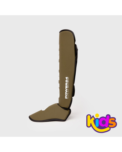 "Espinillera Infantil de  Kid POWER 24  Verde Kaki   | SHARK BOXING"