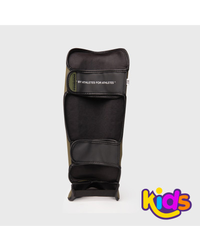 "Espinillera Infantil de  Kid POWER 24  Verde Kaki   | SHARK BOXING"