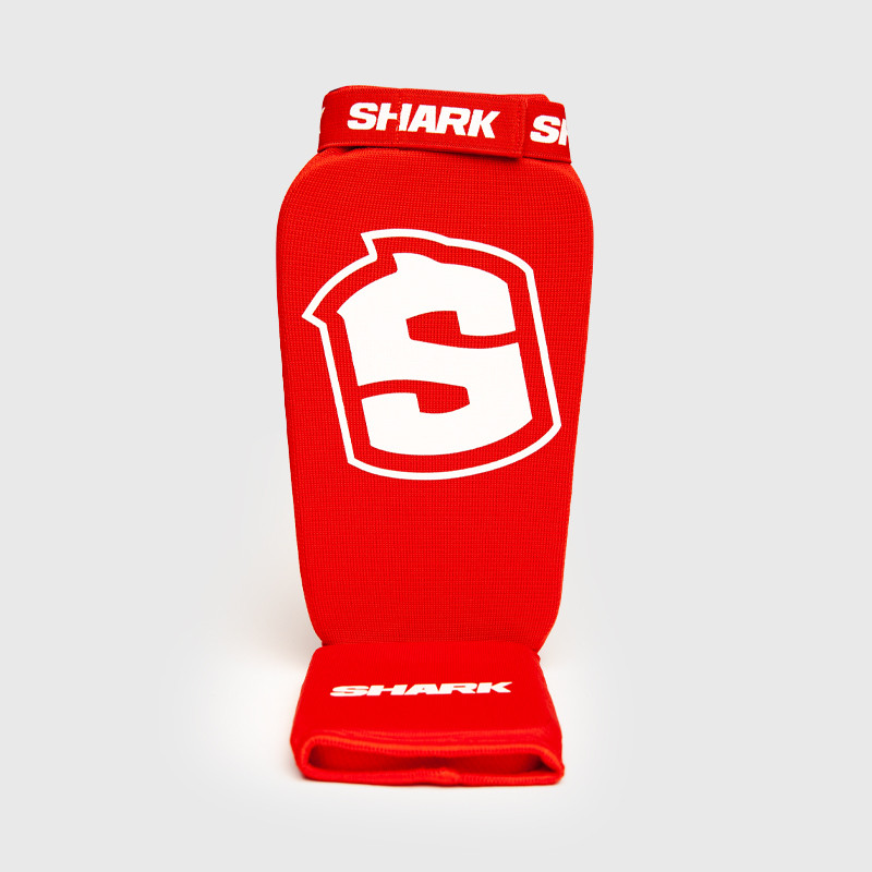 "Espinillera Tibial de Boxeo Internacional Rojo | SHARK BOXING"