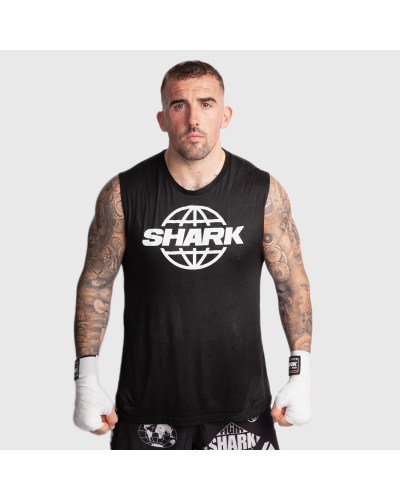 Camiseta Sparring Negra sin mangas | SHARK BOXING