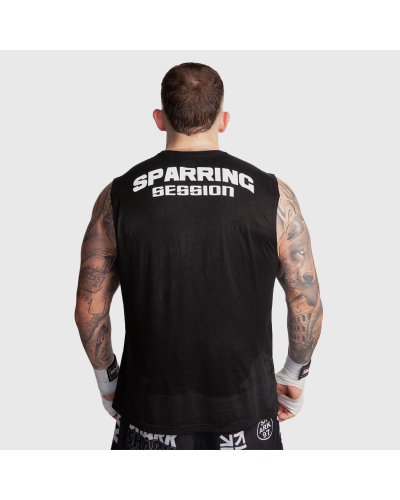 Camiseta Sparring Negra sin mangas | SHARK BOXING