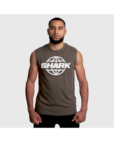 Camiseta Sparring KAKI sin mangas | SHARK BOXING