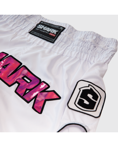 Muay Thai Short RAMA IV Blanco - Shark Boxing
