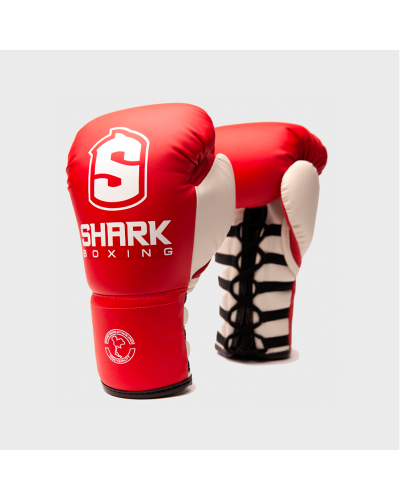 Guante de Boxeo Profesional Decada Rojo/Blanco | SHARK BOXING