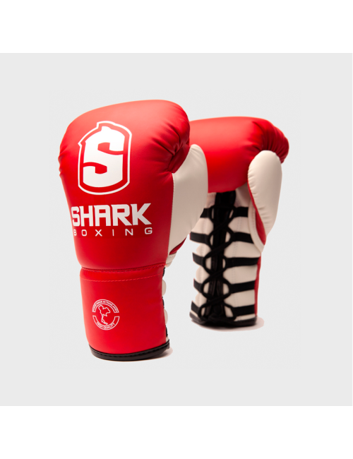 Guante de Boxeo Profesional Decada Rojo/Blanco | SHARK BOXING
