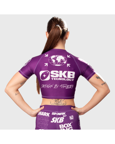 Crop Top de Licra SBK97 Lila| SHARK BOXING
