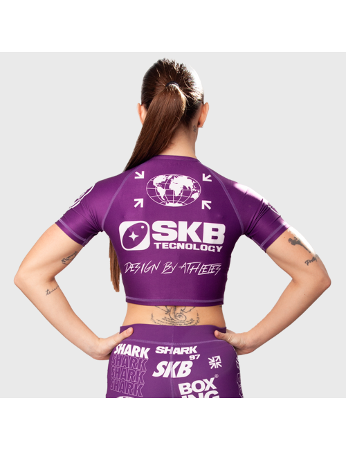 Crop Top de Licra SBK97 Lila| SHARK BOXING