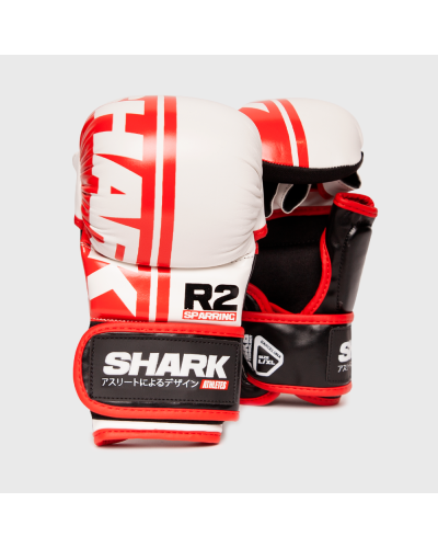 Guantilla MMA R2 Blanco-Rojo