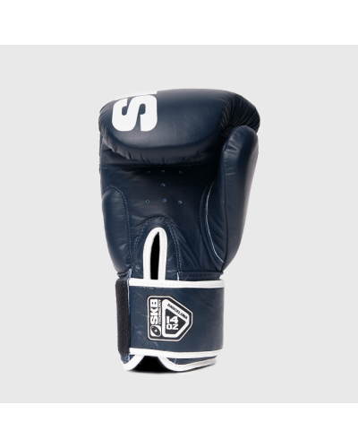 Guantes de Piel POLARIS Navy Blue Made in  Bangkok | Calidad Profesional by Shark Boxing