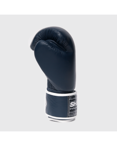 Guantes de Piel POLARIS Navy Blue Made in  Bangkok | Calidad Profesional by Shark Boxing