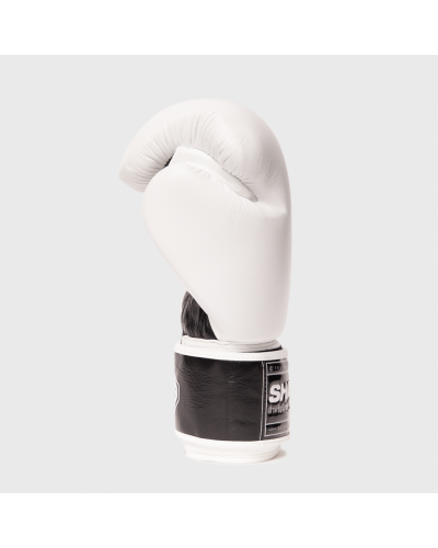 Guantes de Piel POLARIS Blanco Made in  Bangkok | Calidad Profesional by Shark Boxing