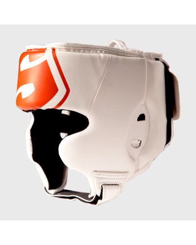 "Casco de Boxeo SFK 3.0 Blanco/Naranja | SHARK BOXING"