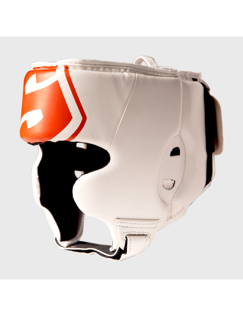 "Casco de Boxeo SFK 3.0 Blanco/Naranja | SHARK BOXING"