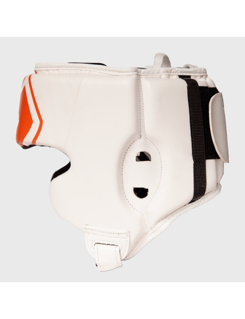 "Casco de Boxeo SFK 3.0 Blanco/Naranja | SHARK BOXING"