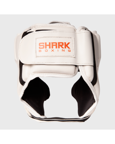 "Casco de Boxeo SFK 3.0 Blanco/Naranja | SHARK BOXING"