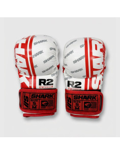 Guantilla MMA R2 Blanco-Rojo - SHARK BOXING 2