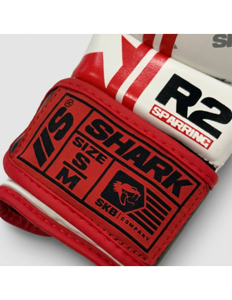 Guantilla MMA R2 Blanco-Rojo - SHARK BOXING